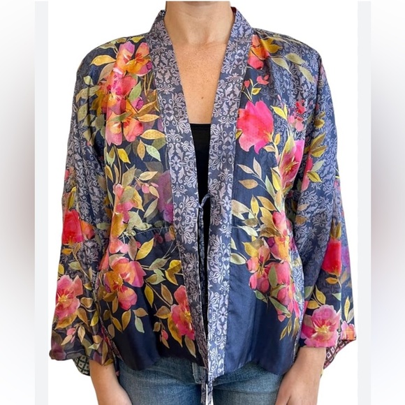Johnny Was Locust Makenna Reversible Kimono - Picture 2 of 7